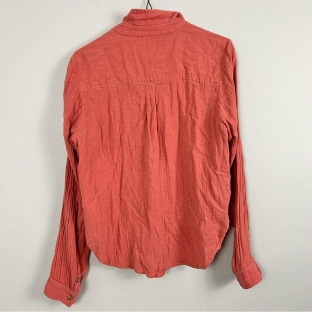 Pilcro gauzy soft cotton button down long sleeve shirt